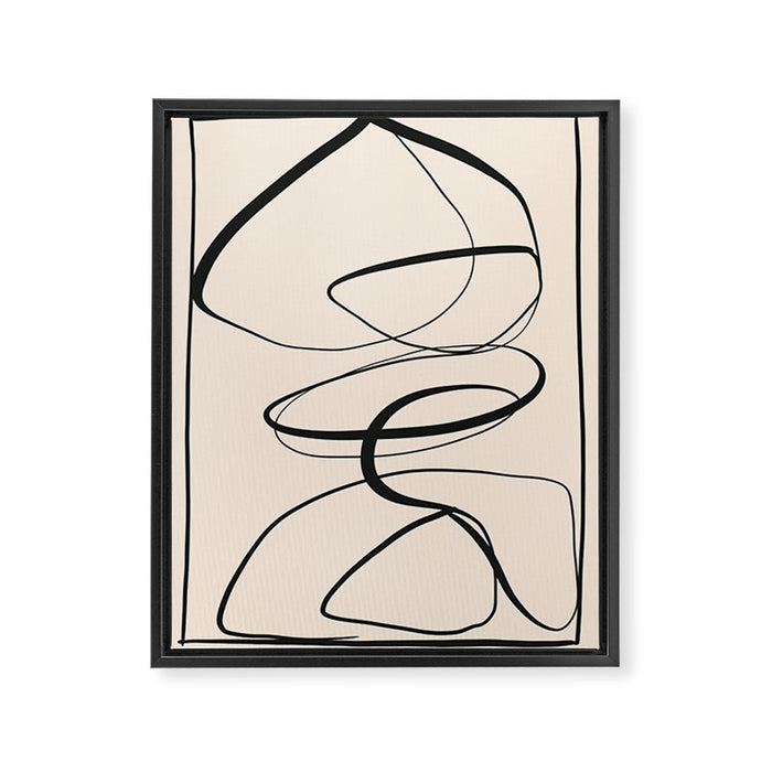 Abstract line art 48a Framed Canvas Print Gallery Image 1