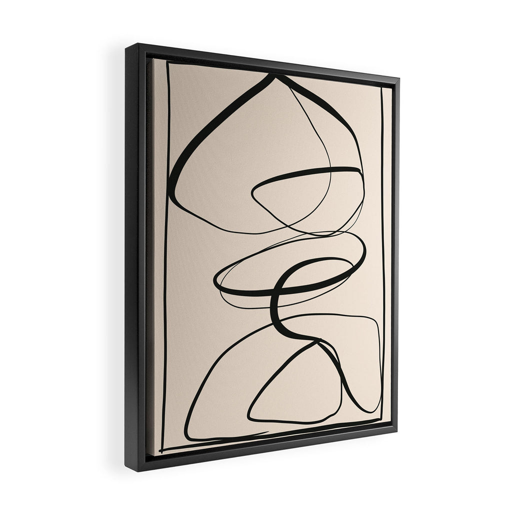 Abstract line art 48a Framed Canvas Print Gallery Image 2