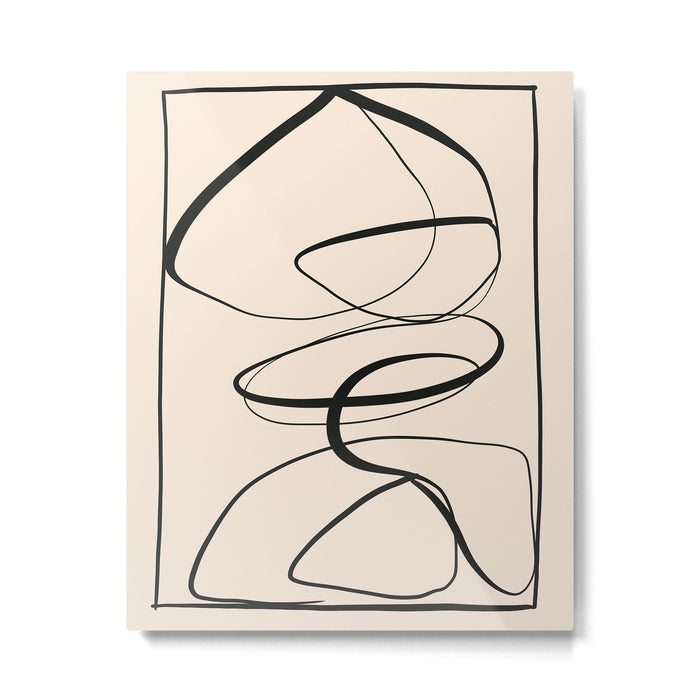 Abstract line art 48a Metal Print Gallery Image 1