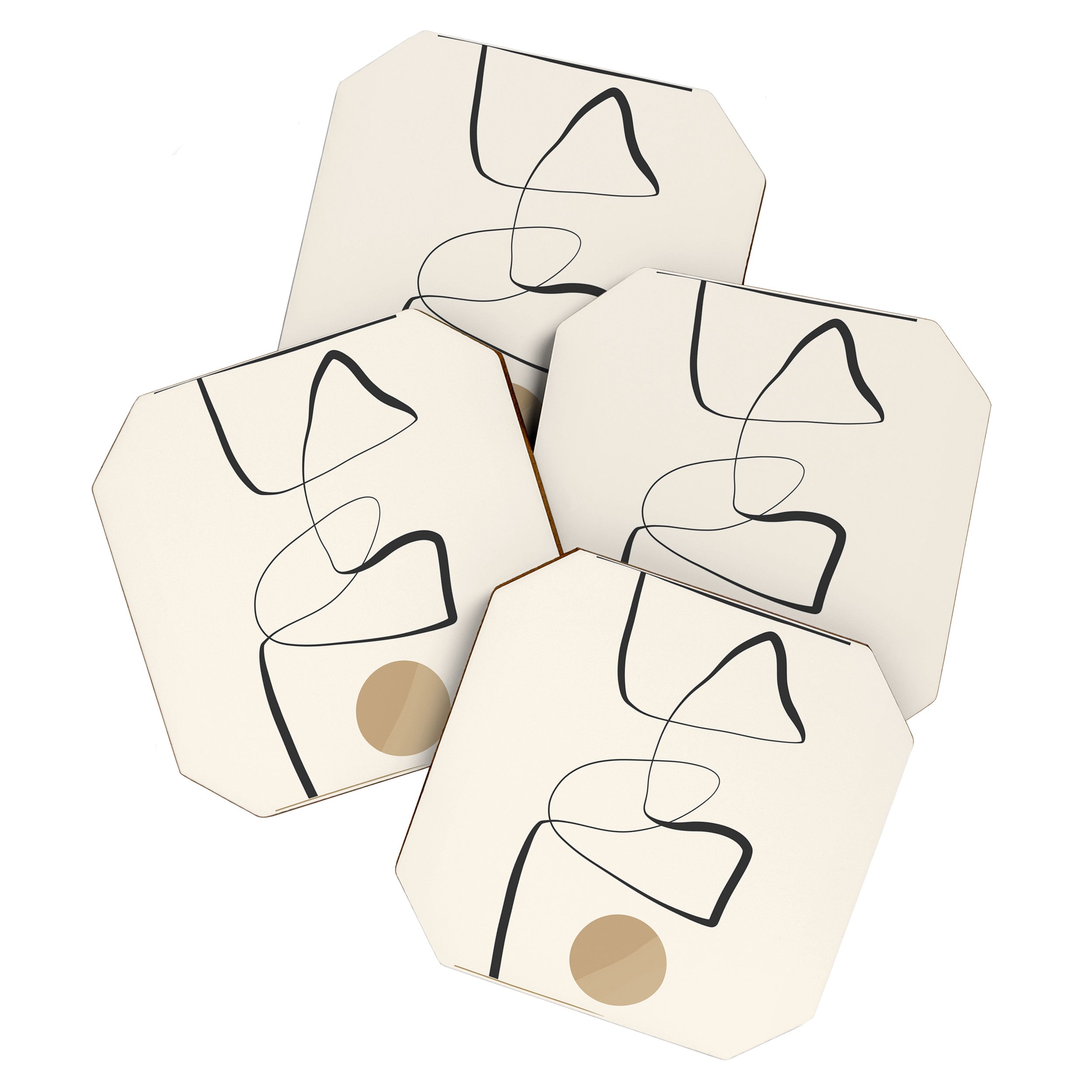 Abstract line art 84 Coaster Gallery Image 1