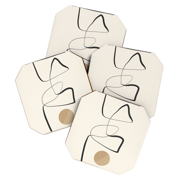 Abstract line art 84 Coaster Gallery Image 1