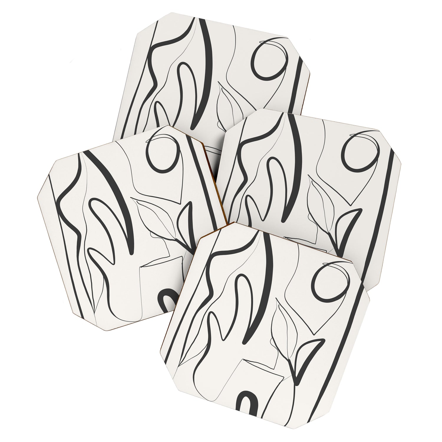 Abstract line art 9 Coaster Gallery Image 1
