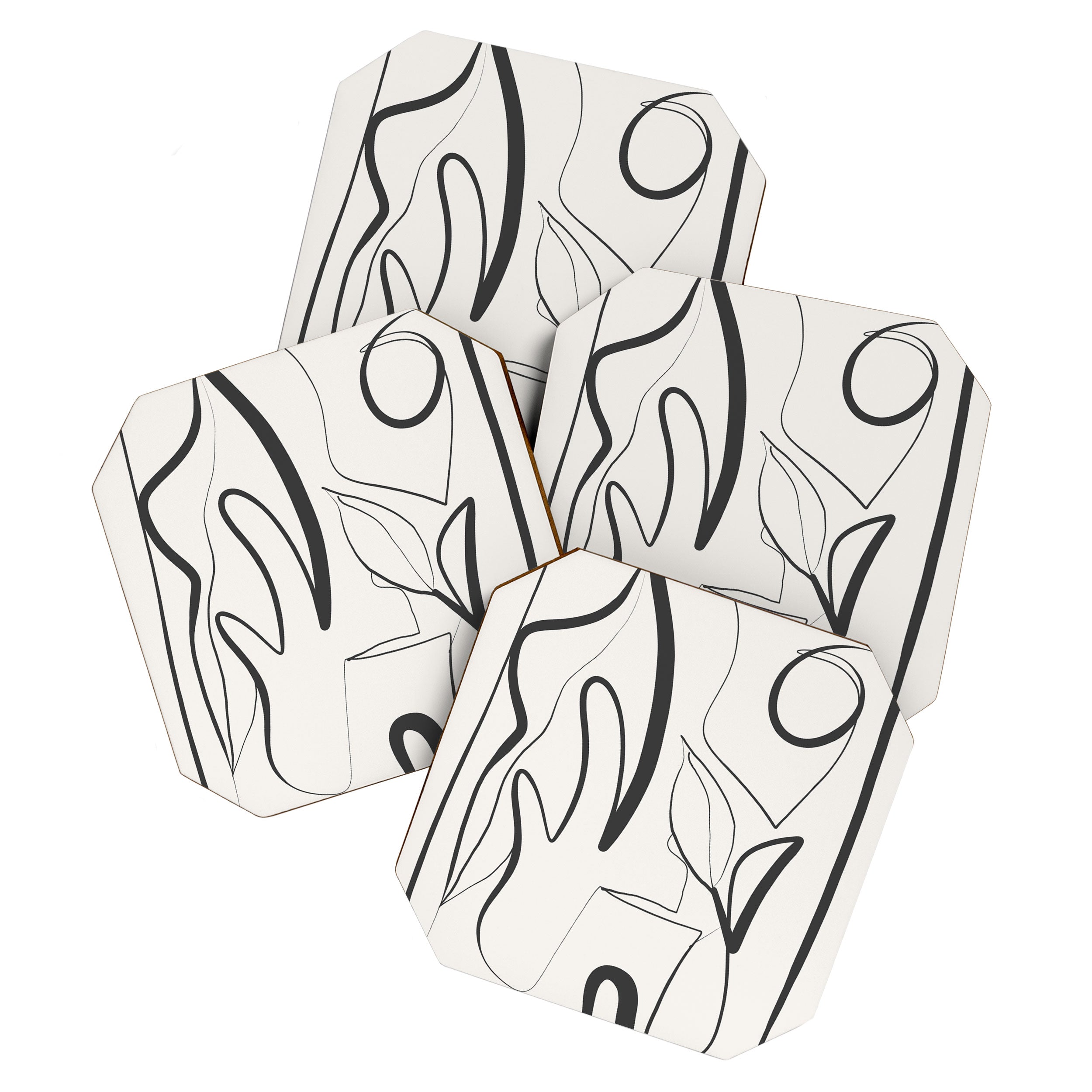 Abstract line art 9 Coaster Gallery Image 1