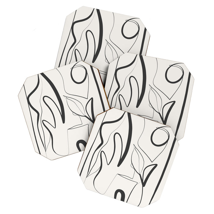 Abstract line art 9 Coaster Gallery Image 1
