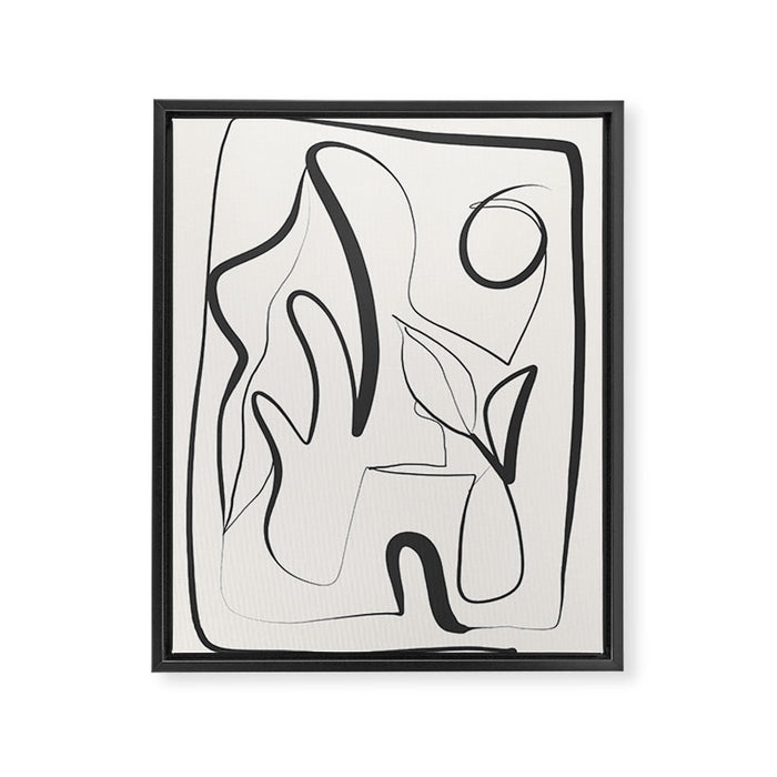 Abstract line art 9 Framed Canvas Print Gallery Image 1