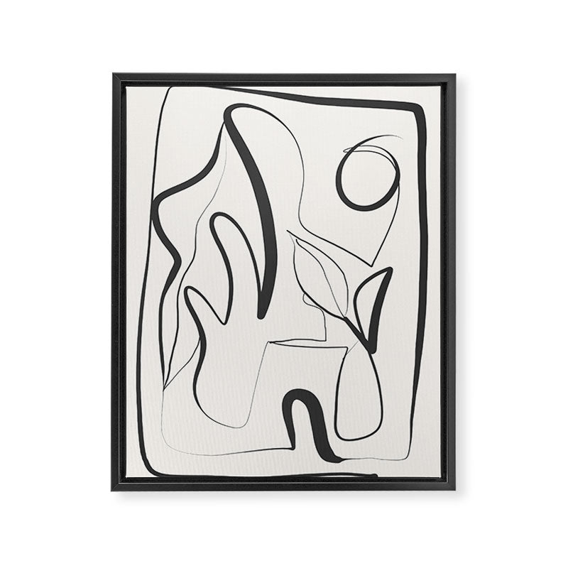 Abstract line art 9 Framed Canvas Print Gallery Image 6