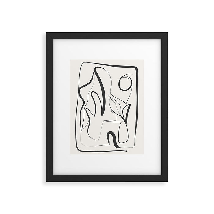 Abstract line art 9 Framed Art Print Gallery Image 1