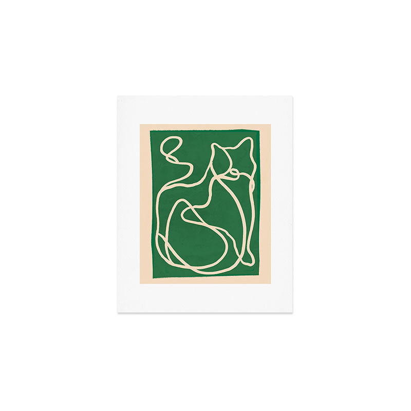Abstract Line Art Cat 10 Art Print Gallery Image 1