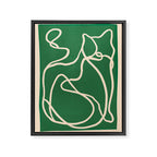 Abstract Line Art Cat 10 Framed Canvas Print Gallery Image 6