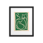 Abstract Line Art Cat 10 Framed Art Print Gallery Image 5