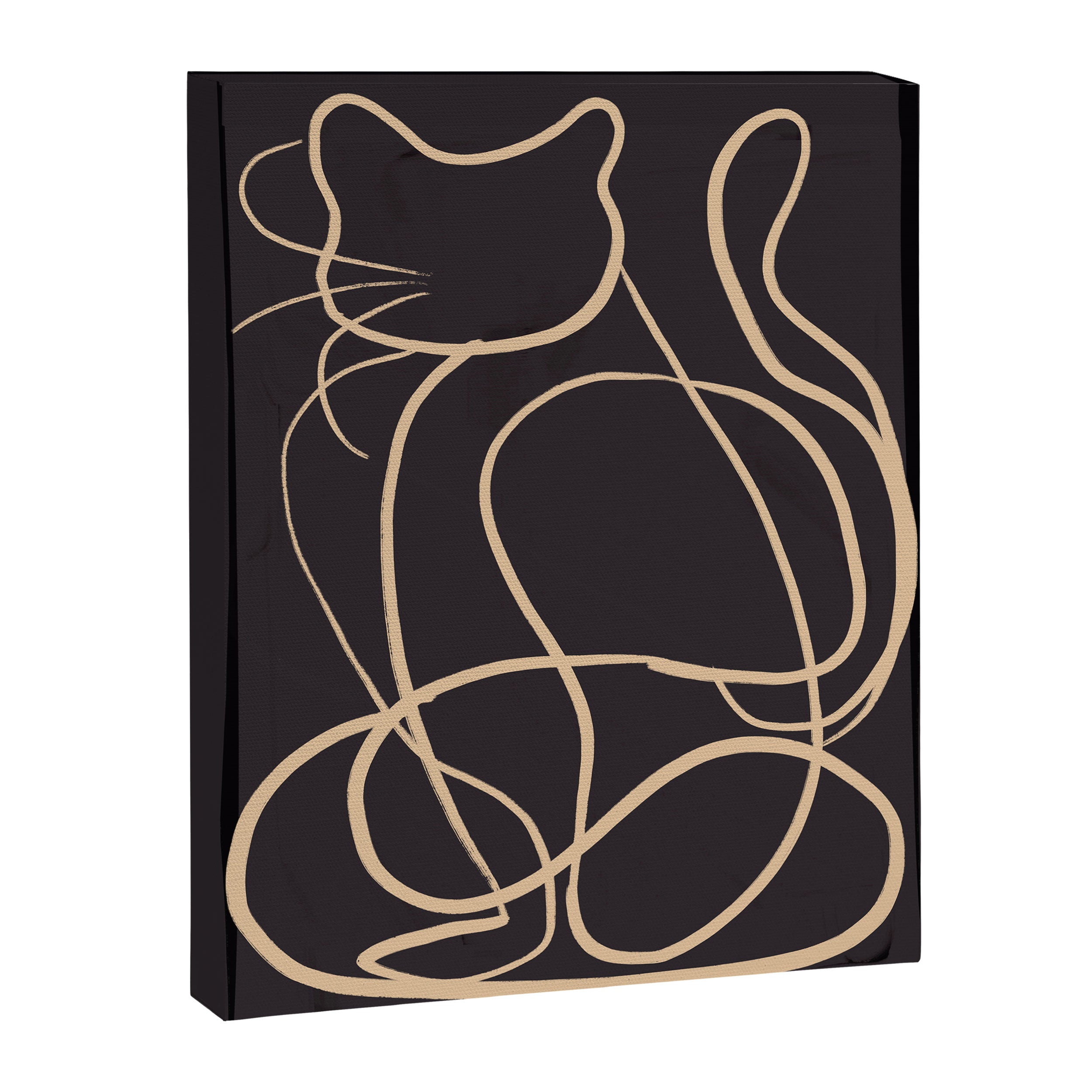 Abstract Line Art Cat 11 Canvas Print Gallery Image 6