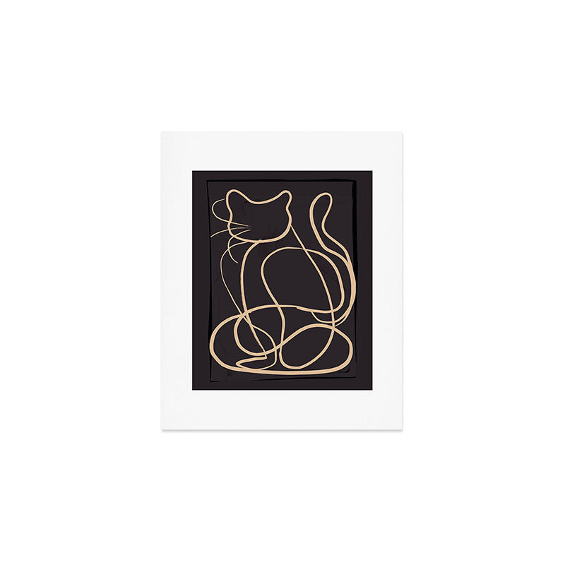 Abstract Line Art Cat 11 Art Print Gallery Image 1