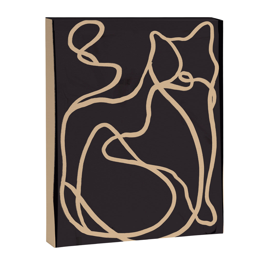Abstract Line Art Cat 2 Canvas Print Gallery Image 6
