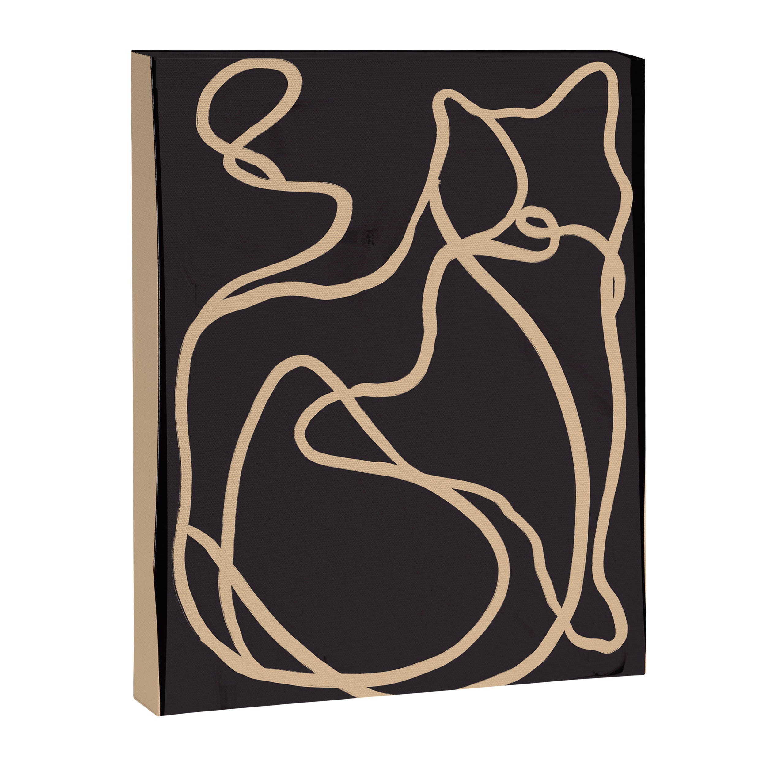 Abstract Line Art Cat 2 Canvas Print Gallery Image 6
