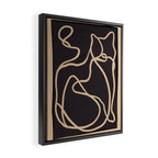 Abstract Line Art Cat 2 Framed Canvas Print Gallery Image 2