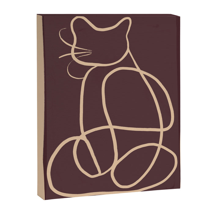 Abstract Line Art Cat 3 Canvas Print Gallery Image 1