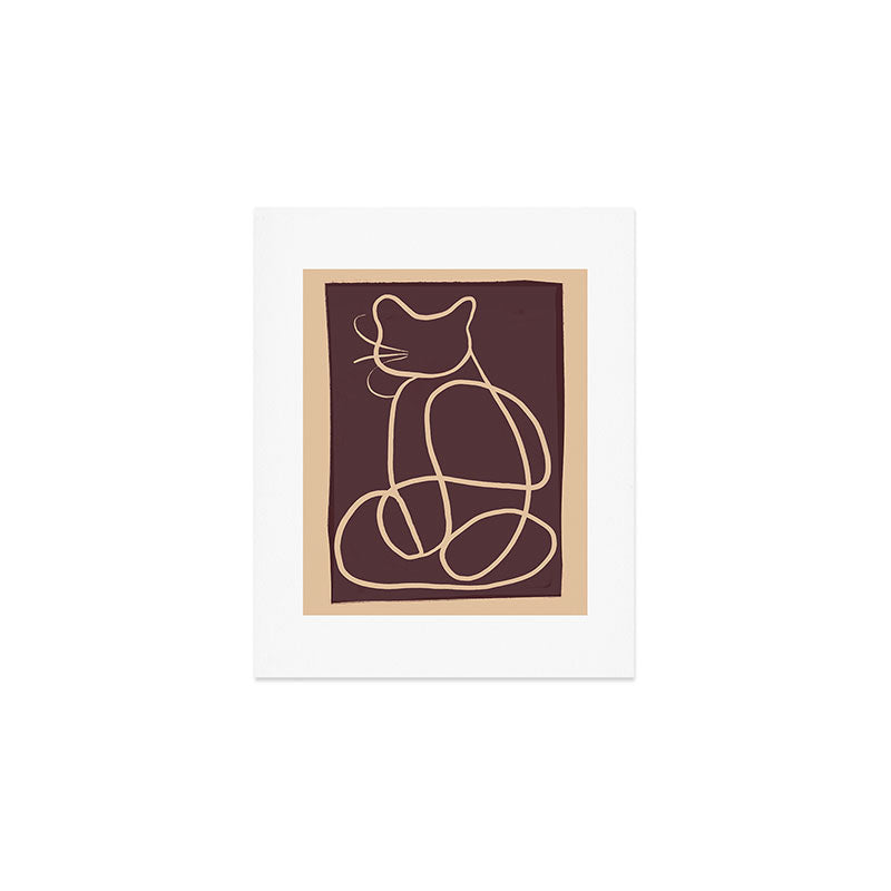 Abstract Line Art Cat 3 Art Print Gallery Image 1