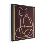 Abstract Line Art Cat 3 Framed Canvas Print Gallery Image 2