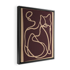 Abstract Line Art Cat 4 Framed Canvas Print Gallery Image 2