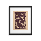 Abstract Line Art Cat 4 Framed Art Print Gallery Image 5