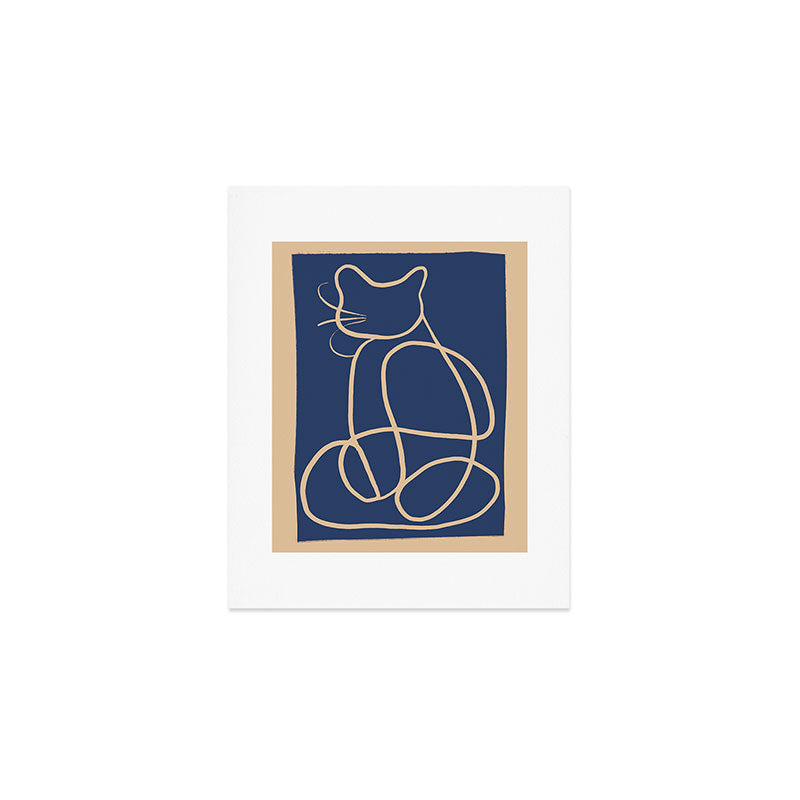 Abstract Line Art Cat 5 Art Print Gallery Image 1