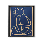 Abstract Line Art Cat 5 Framed Canvas Print Gallery Image 6