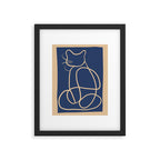 Abstract Line Art Cat 5 Framed Art Print Gallery Image 5