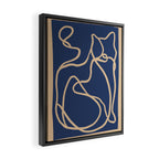 Abstract Line Art Cat 6 Framed Canvas Print Gallery Image 2