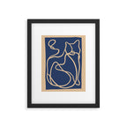 Abstract Line Art Cat 6 Framed Art Print Gallery Image 5