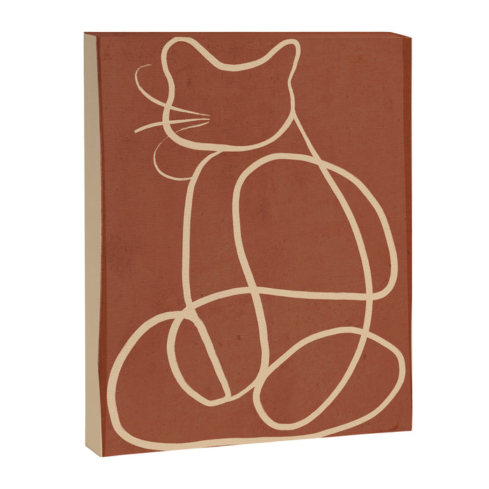 Abstract Line Art Cat 7 Canvas Print Gallery Image 1