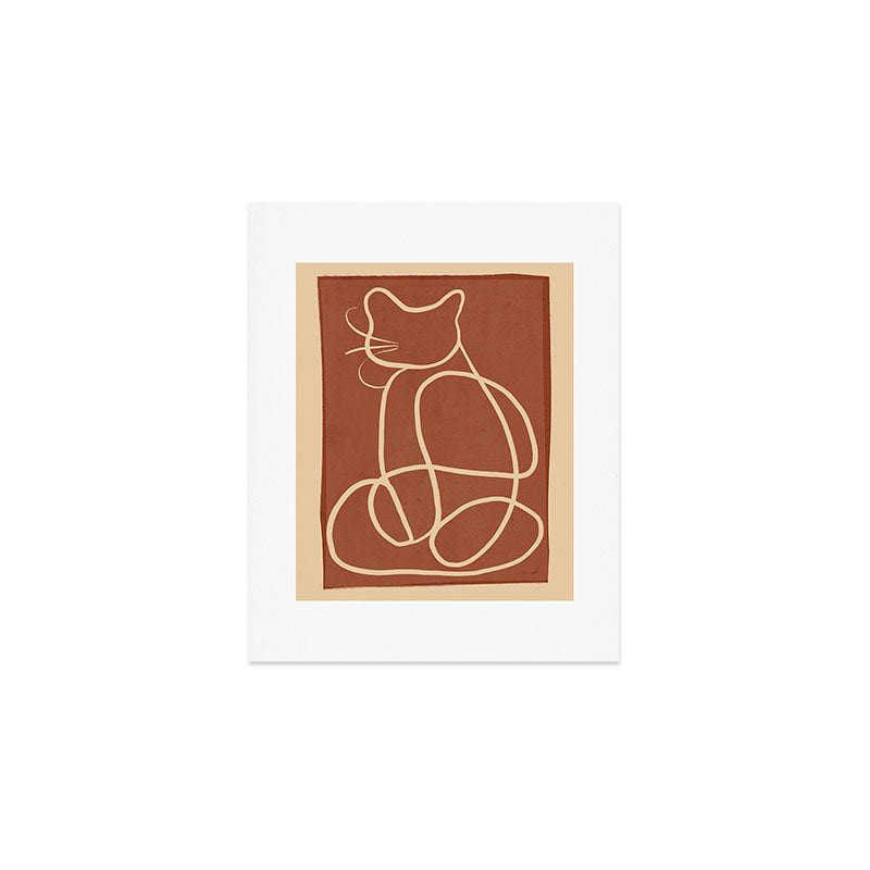 Abstract Line Art Cat 7 Art Print Gallery Image 1