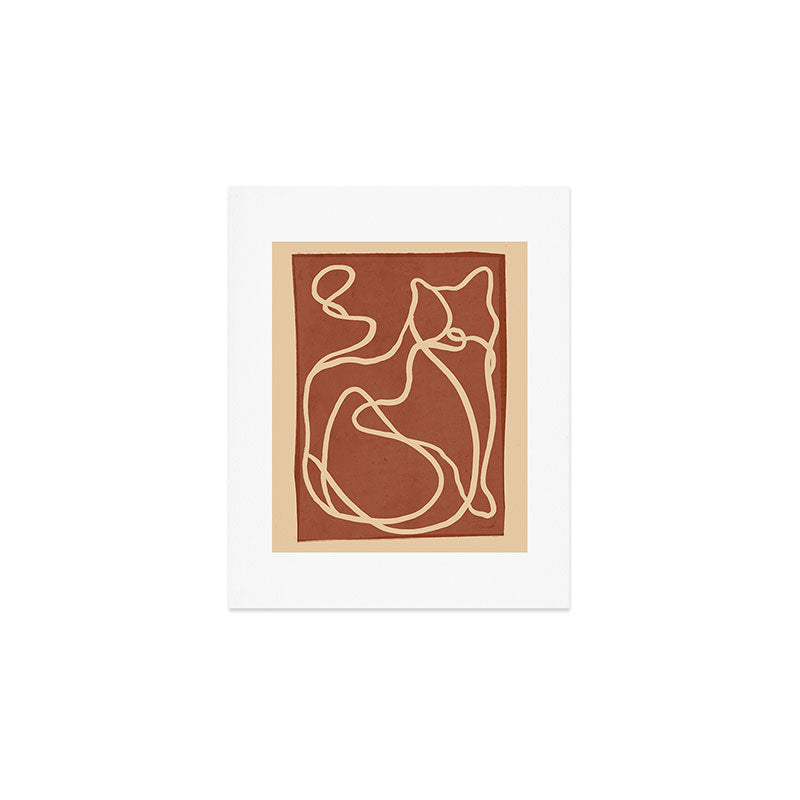 Abstract Line Art Cat 8 Art Print Gallery Image 1