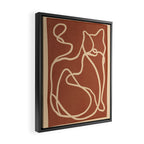 Abstract Line Art Cat 8 Framed Canvas Print Gallery Image 2