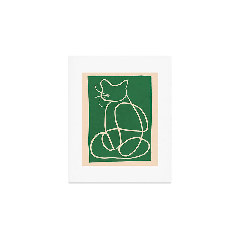 Abstract Line Art Cat 9 Art Print Gallery Image 1