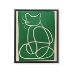 Abstract Line Art Cat 9 Framed Canvas Print Gallery Image 6