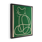 Abstract Line Art Cat 9 Framed Canvas Print Gallery Image 2