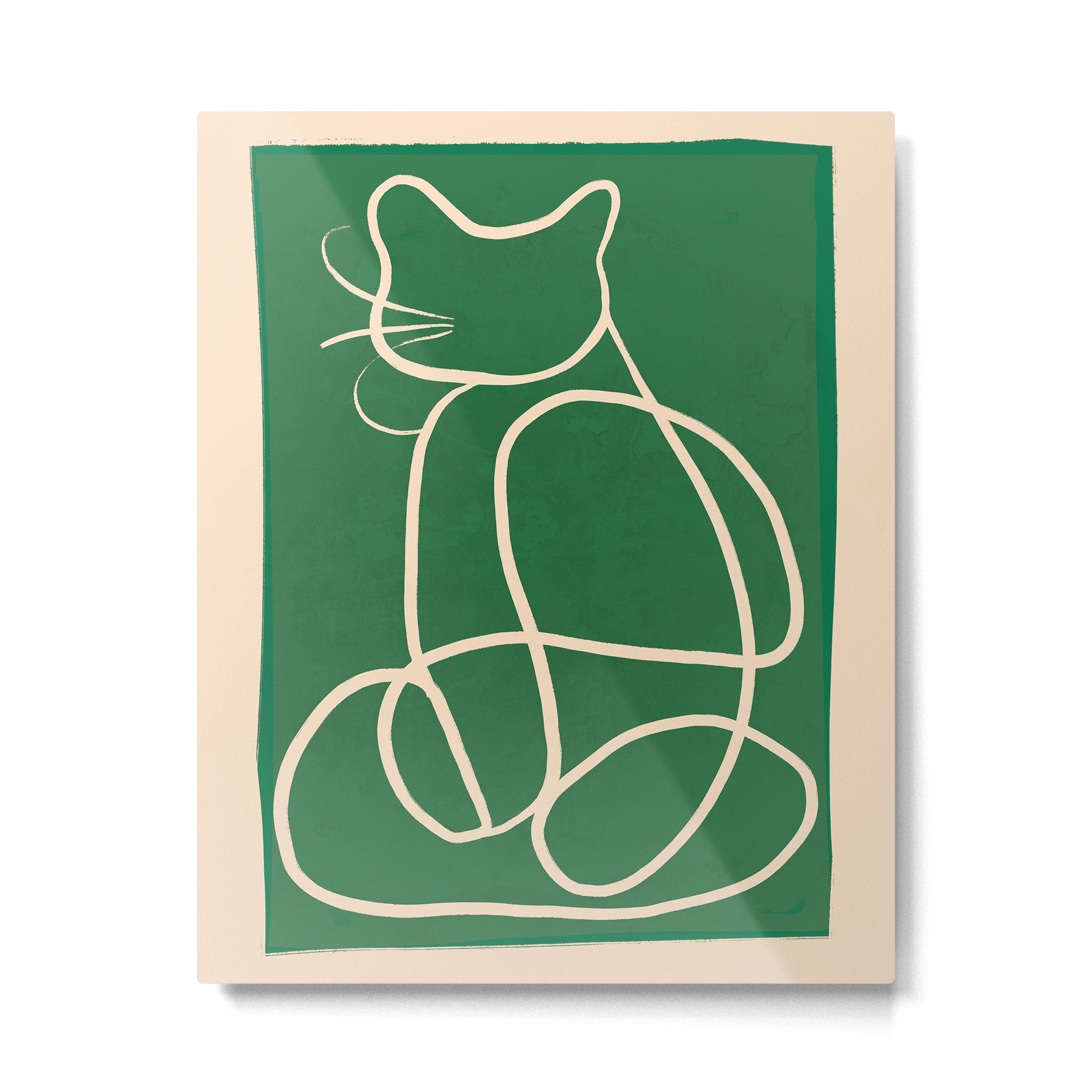Abstract Line Art Cat 9 Metal Print Gallery Image 4