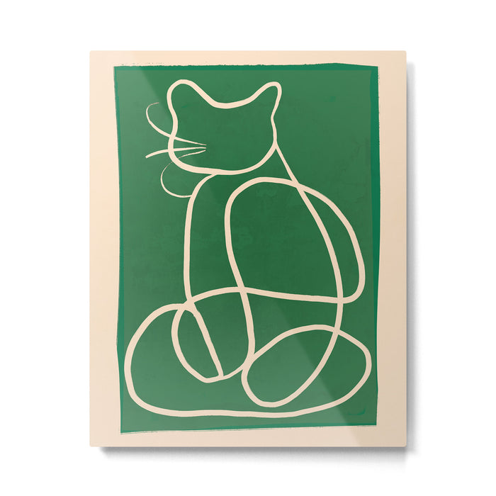 Abstract Line Art Cat 9 Metal Print Gallery Image 1