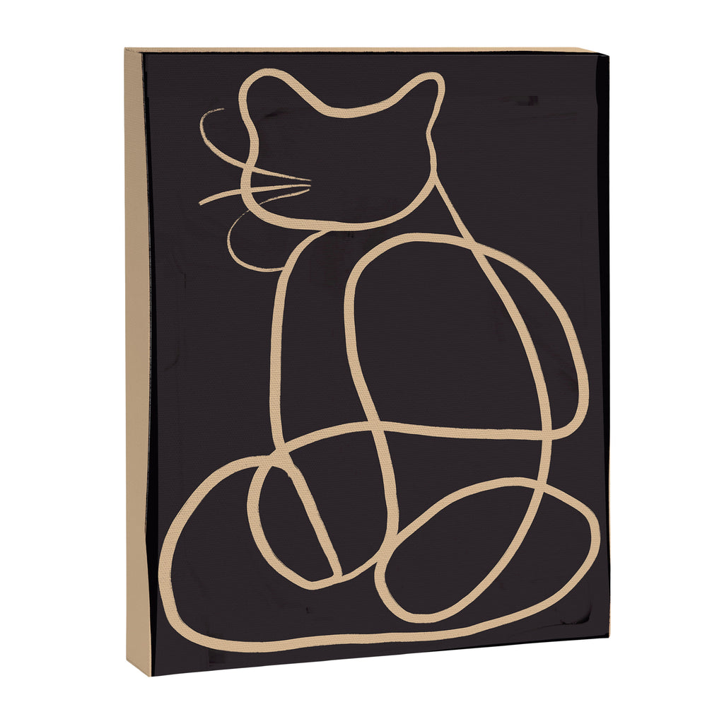 Abstract Line Art Cat Canvas Print Gallery Image 6