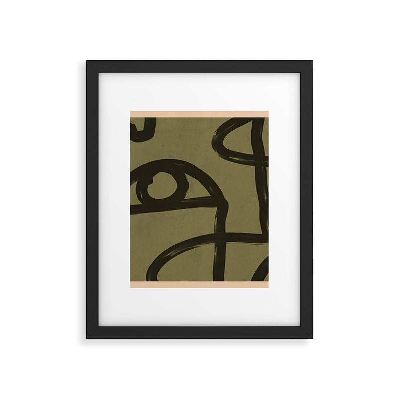 Abstract Line Art Eye 2 Framed Art Print Gallery Image 6
