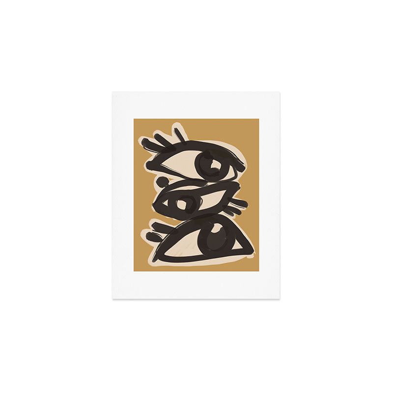 Abstract Line Art Eyes 10 Art Print