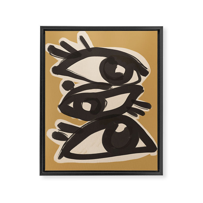 Abstract line art eyes 10 Framed Canvas Print Gallery Image 6