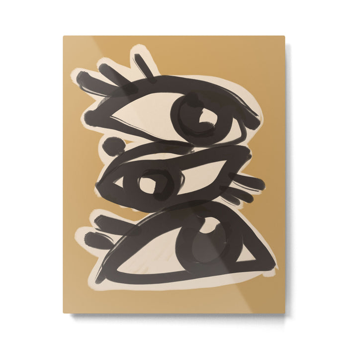 Abstract line art eyes 10 Metal Print Gallery Image 1