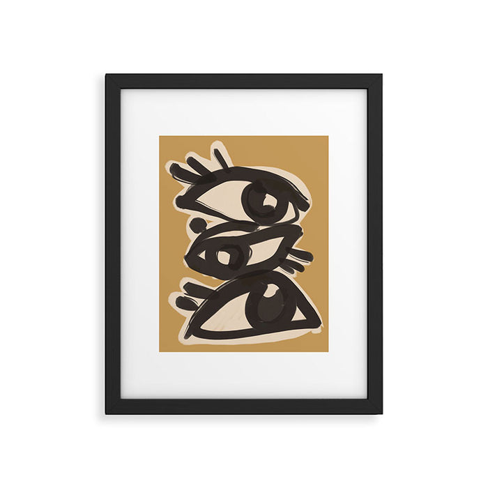 Abstract line art eyes 10 Framed Art Print Gallery Image 1