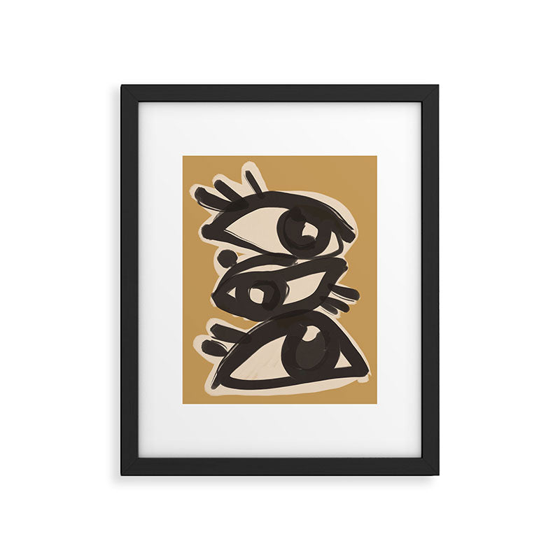 Abstract line art eyes 10 Framed Art Print Gallery Image 4