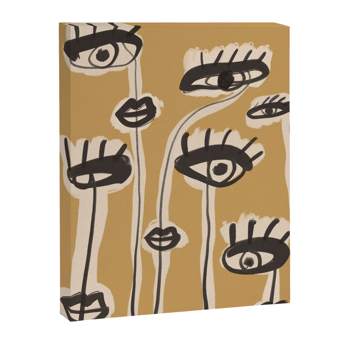 Abstract line art eyes 11 Canvas Print Gallery Image 1