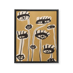 Abstract line art eyes 11 Framed Canvas Print Gallery Image 6