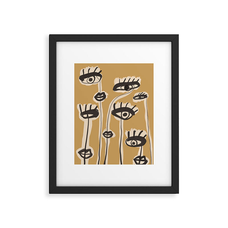 Abstract line art eyes 11 Framed Art Print Gallery Image 5