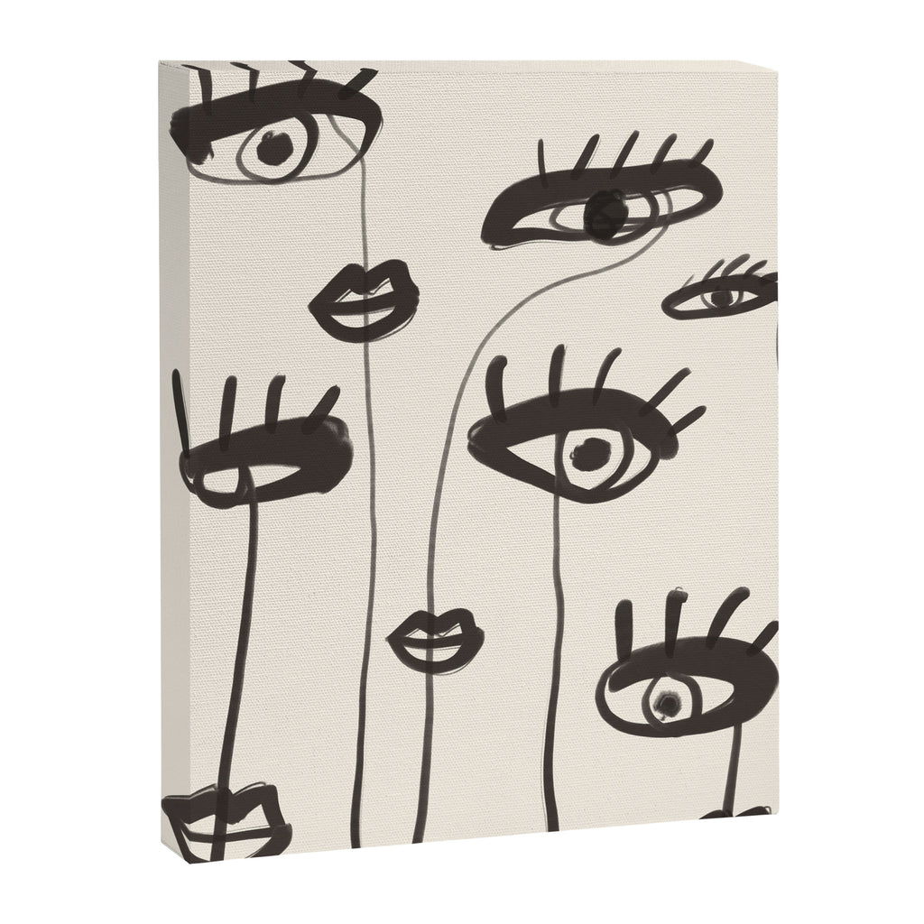 Abstract line art eyes 2 Canvas Print Gallery Image 6