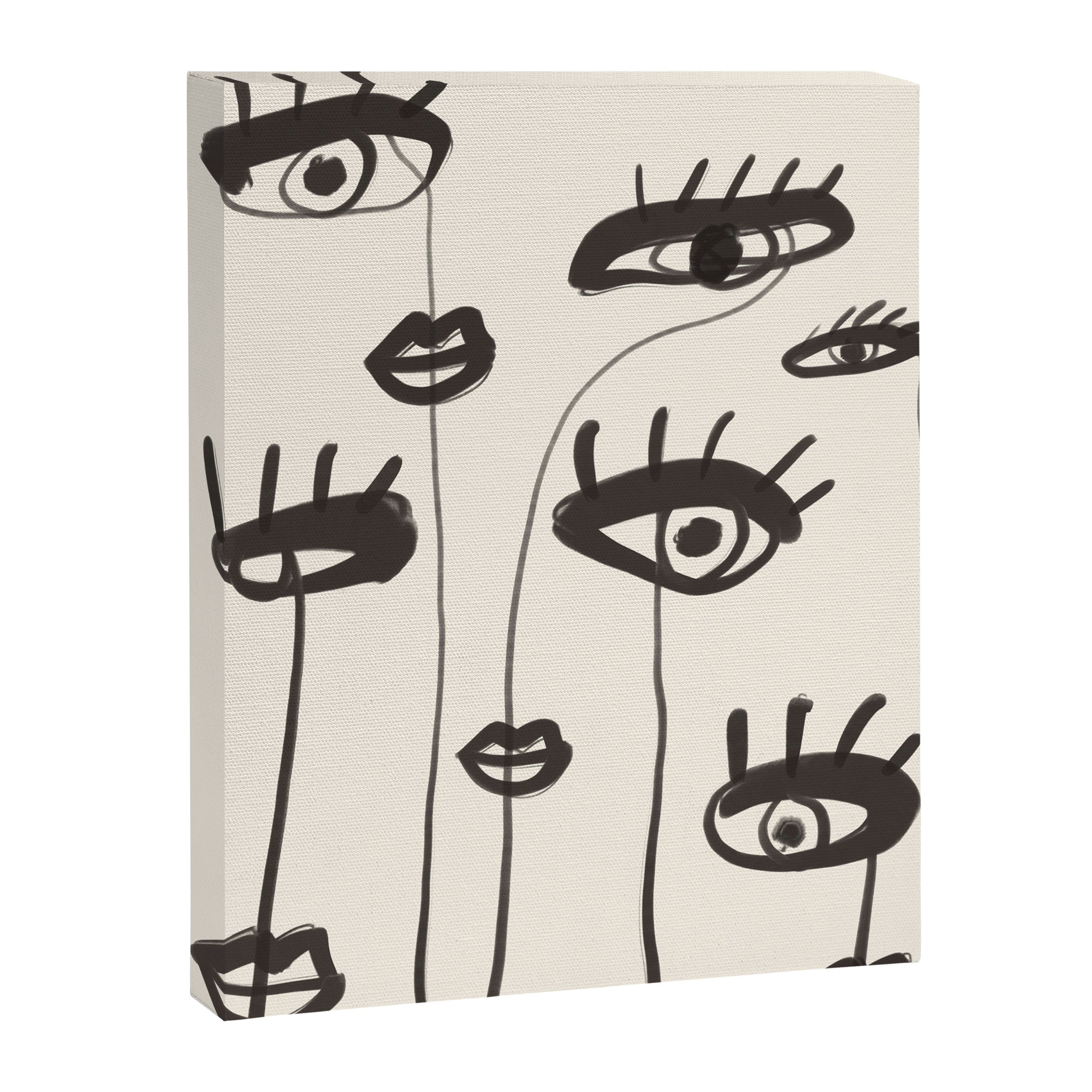 Abstract line art eyes 2 Canvas Print Gallery Image 6